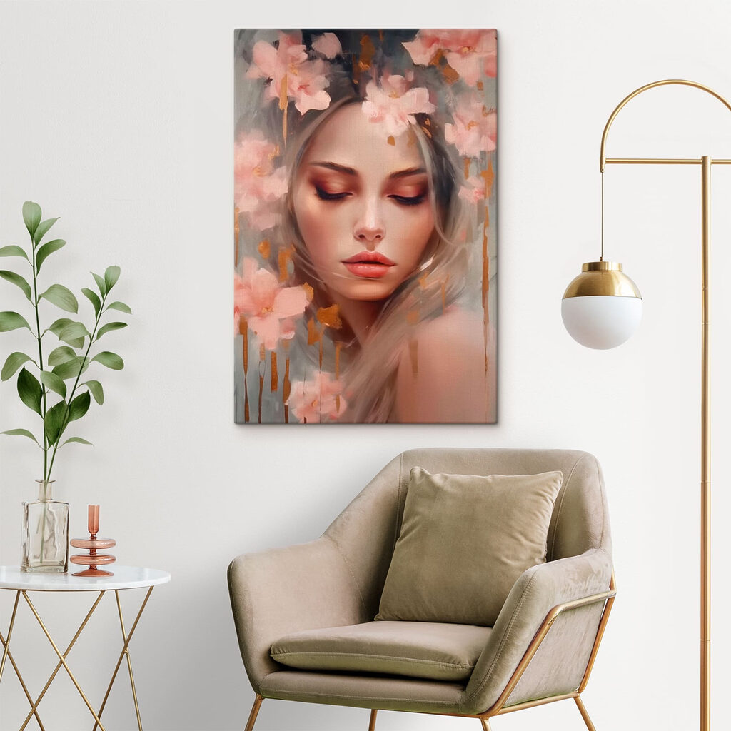 Bloesem rond gesloten ogen — interieur 1