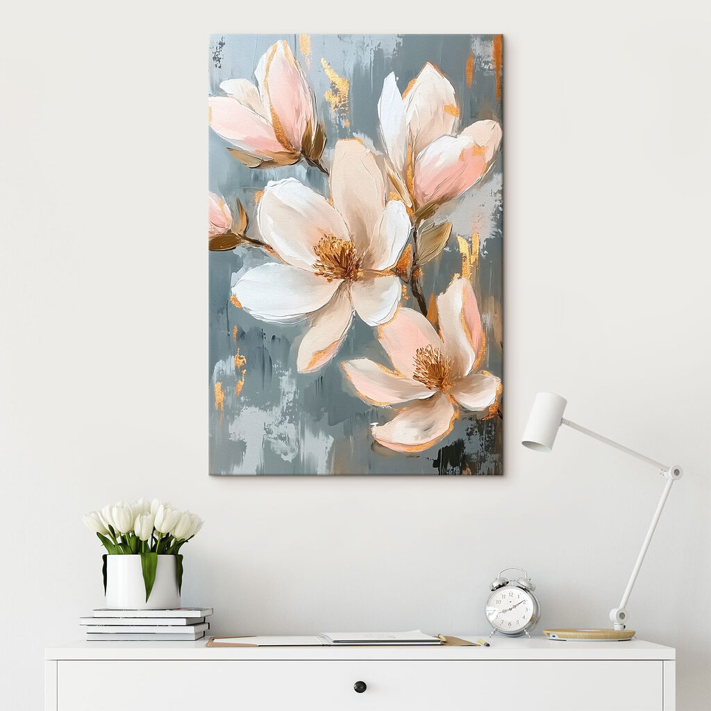 Magnolia op blauwgrijs — interieur 2