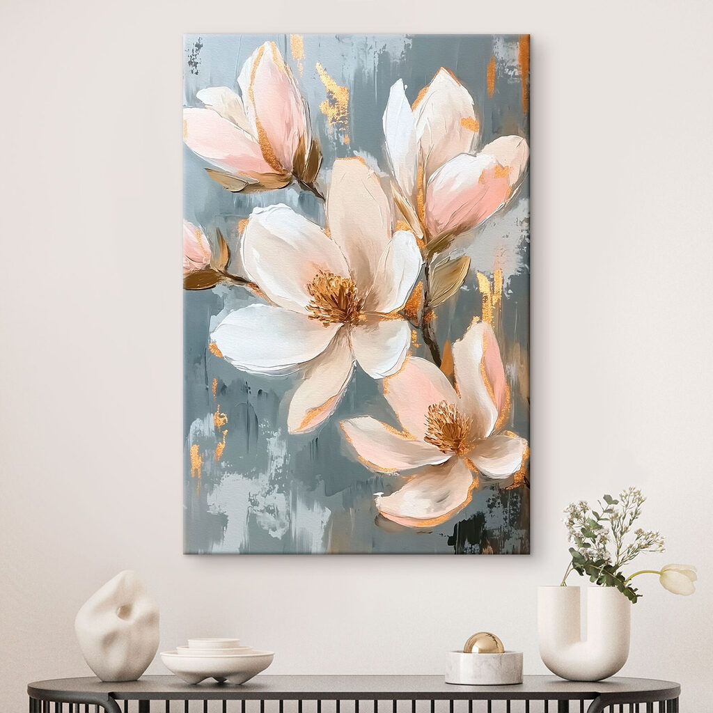 Magnolia op blauwgrijs — interieur 1