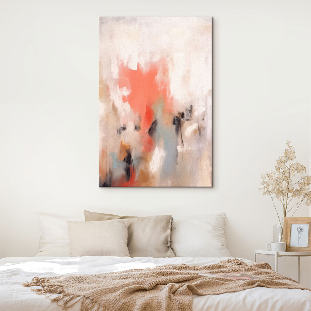 Koraalrood tussen bleke streken — interieur 2