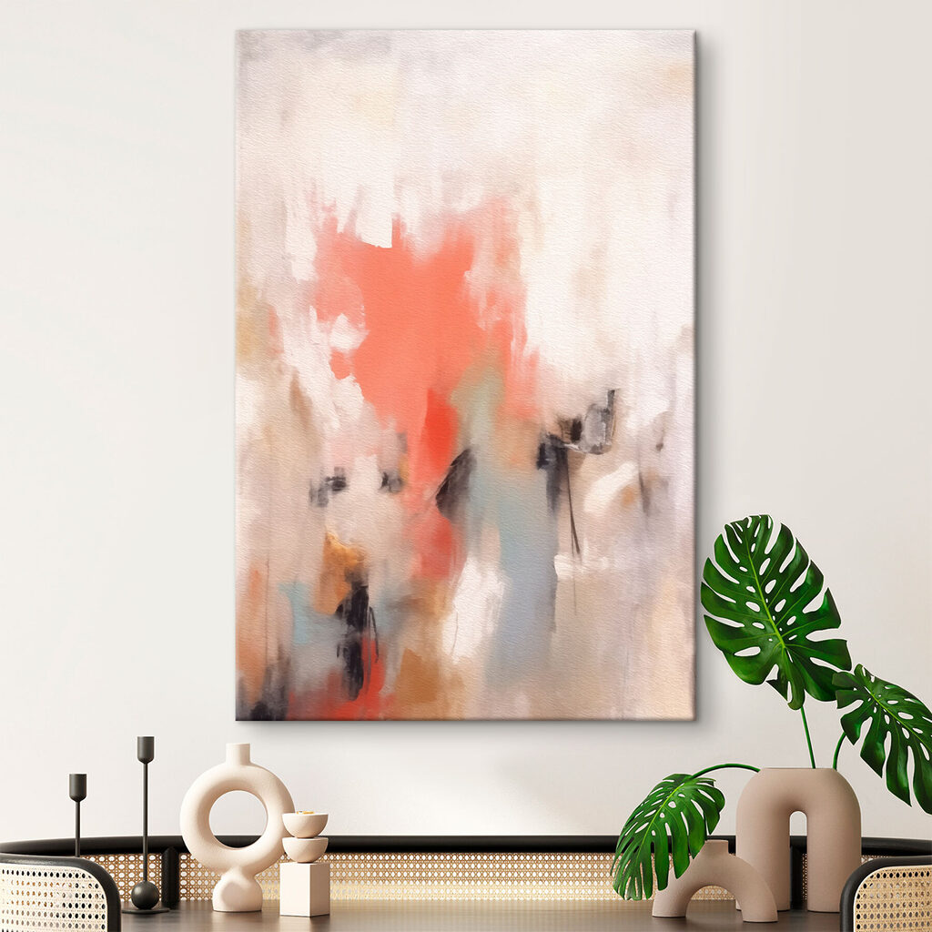 Koraalrood tussen bleke streken — interieur 1