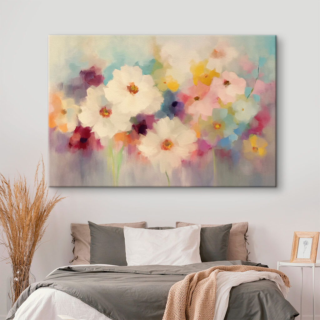 Zomerbloemen in zachte kleurvlekken — interieur 1
