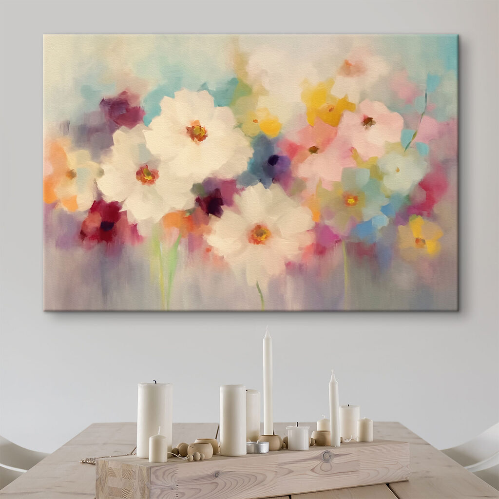 Zomerbloemen in zachte kleurvlekken — interieur 2