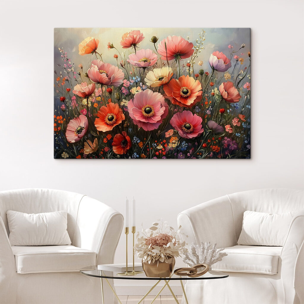 Klaprozen in warme schakeringen — interieur 2