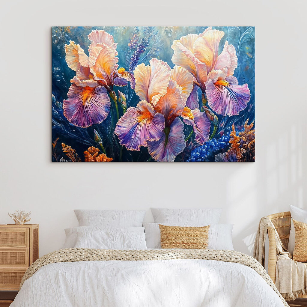 Irissen in avondblauw — interieur 1