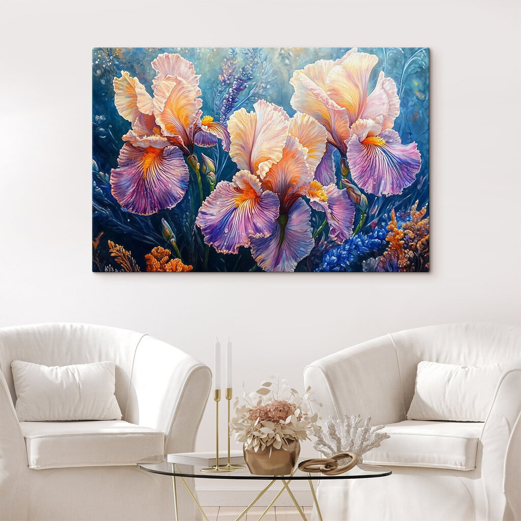 Irissen in avondblauw — interieur 2