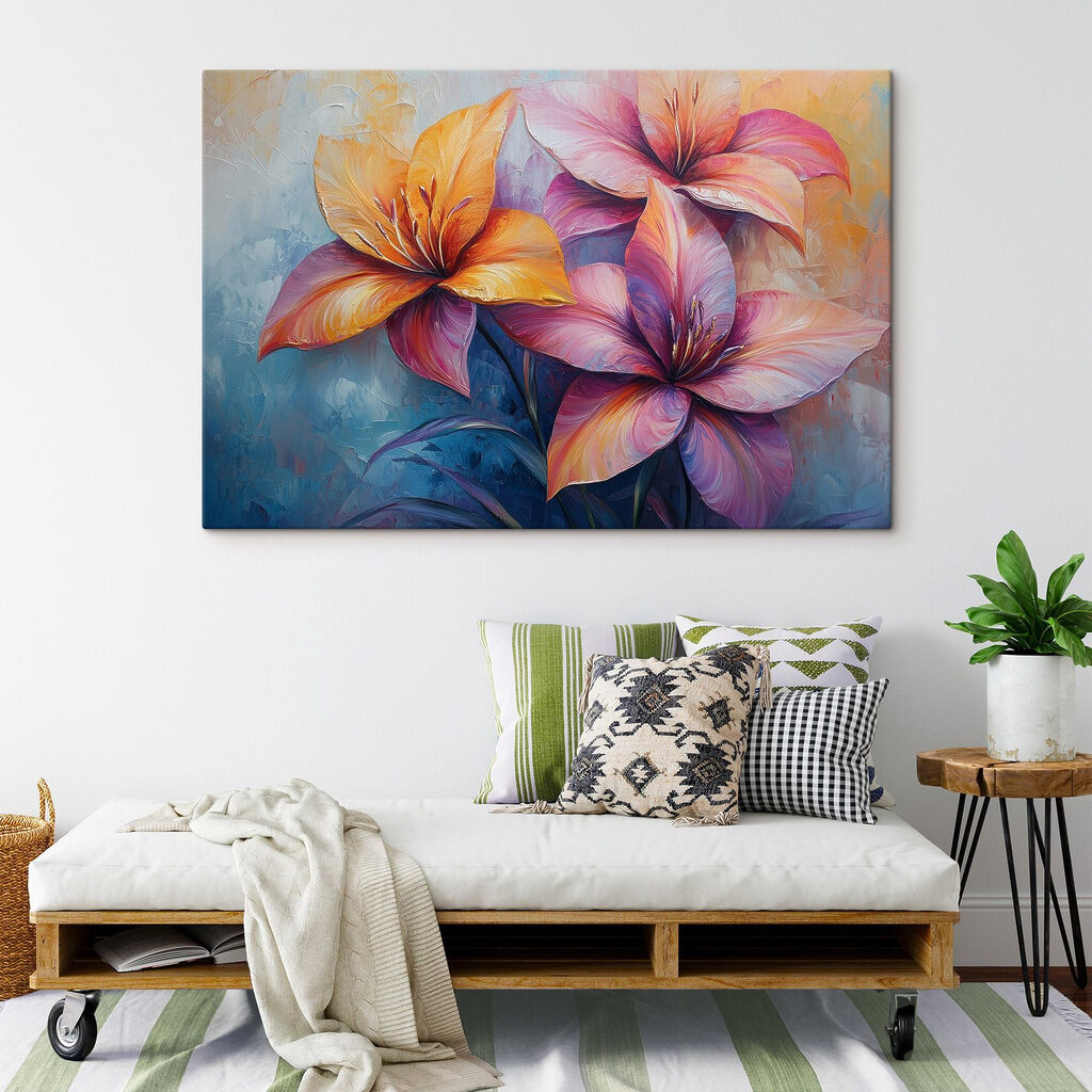 Lelies in warme lilatinten — interieur 1