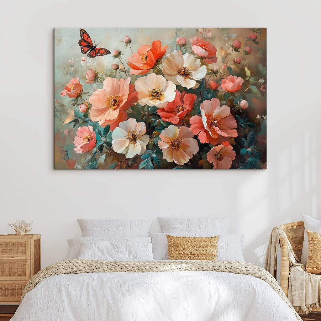 Vlinder bij zachte veldbloemen — interieur 2