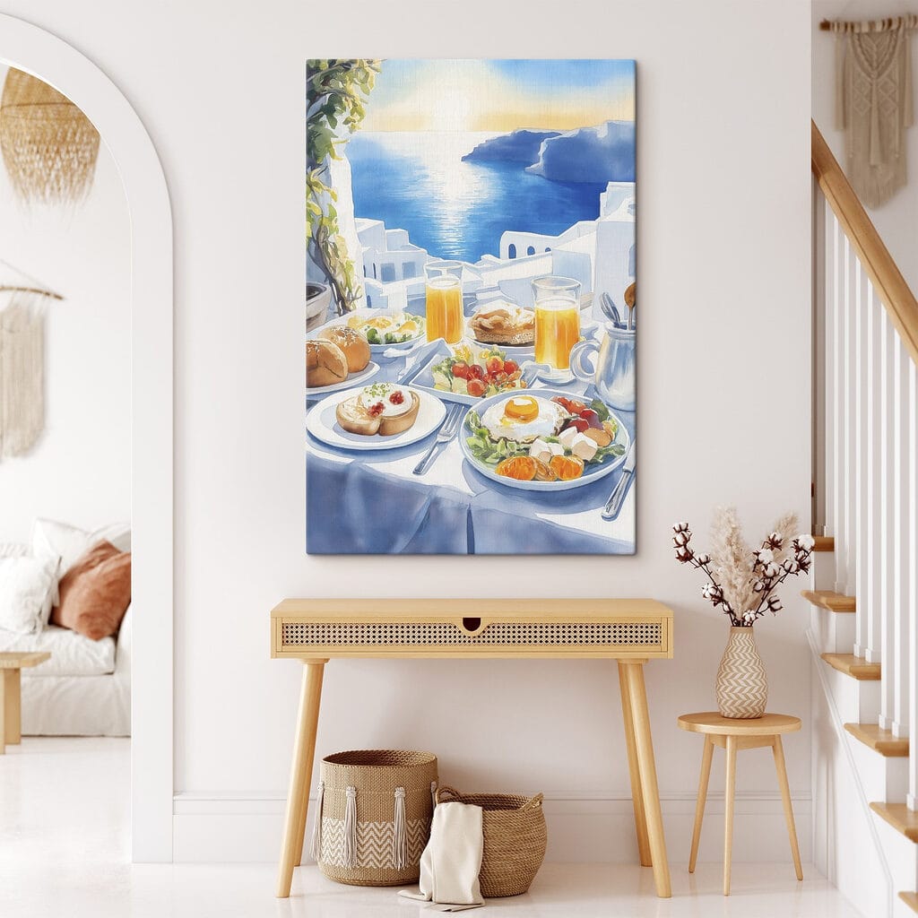 Ontbijt boven blauwe kliffen — interieur 1