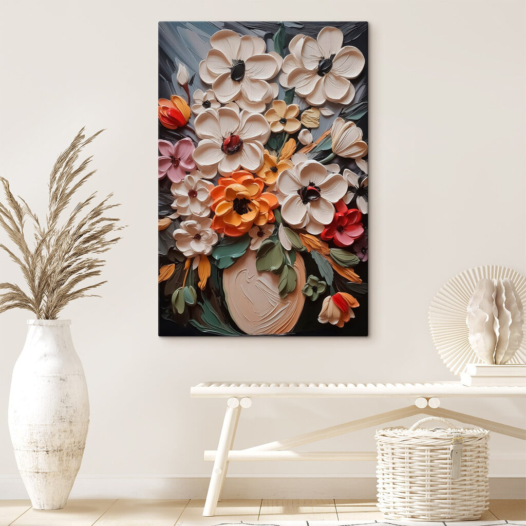 Bloemenvaas met warme accenten — interieur 2