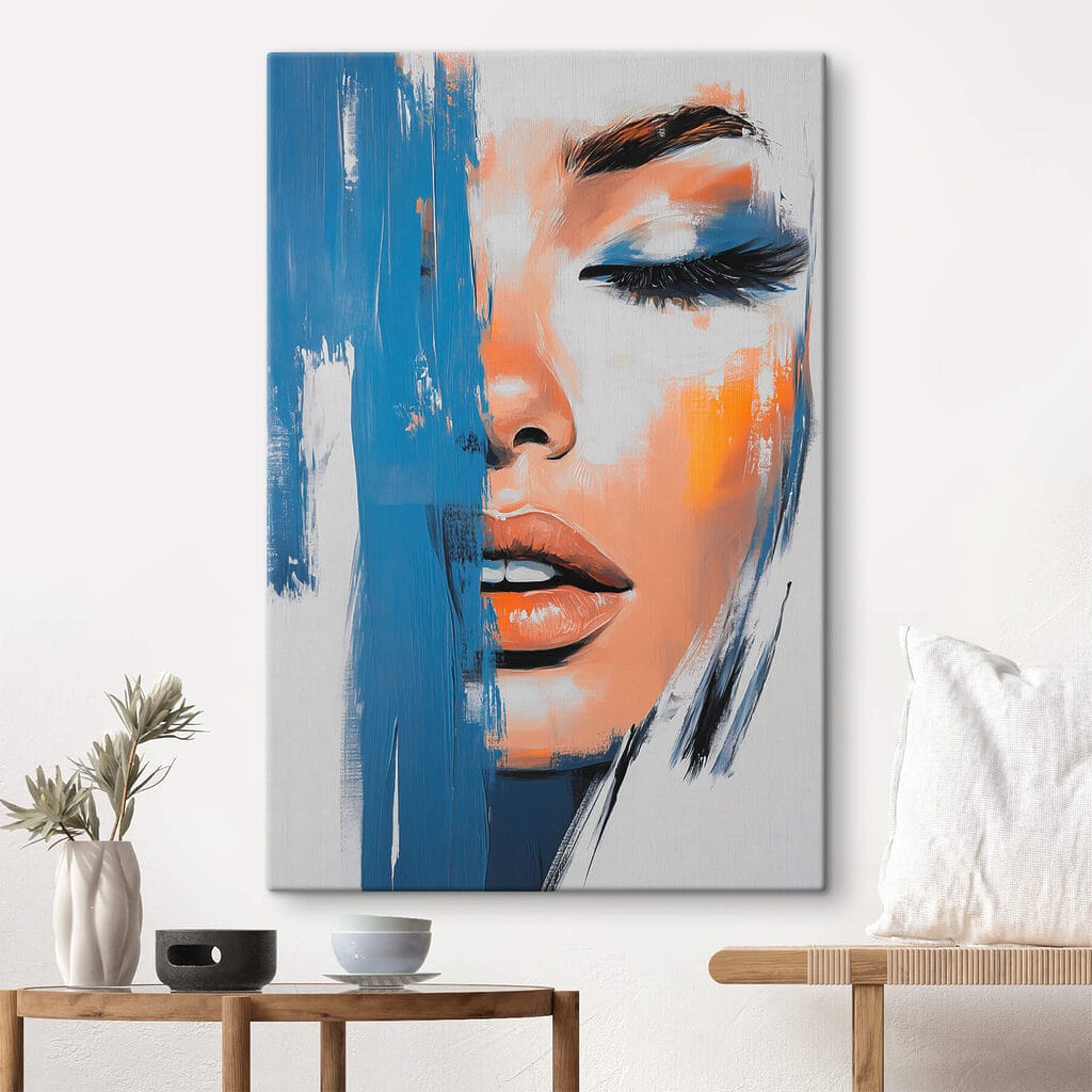 Blik achter blauwe verf — interieur 1