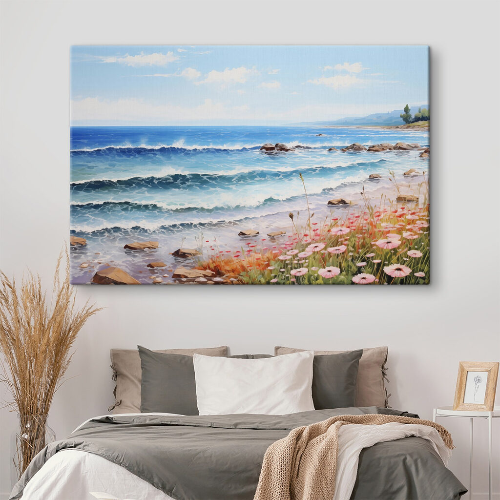 Bloemenstrand onder helderblauw — interieur 2