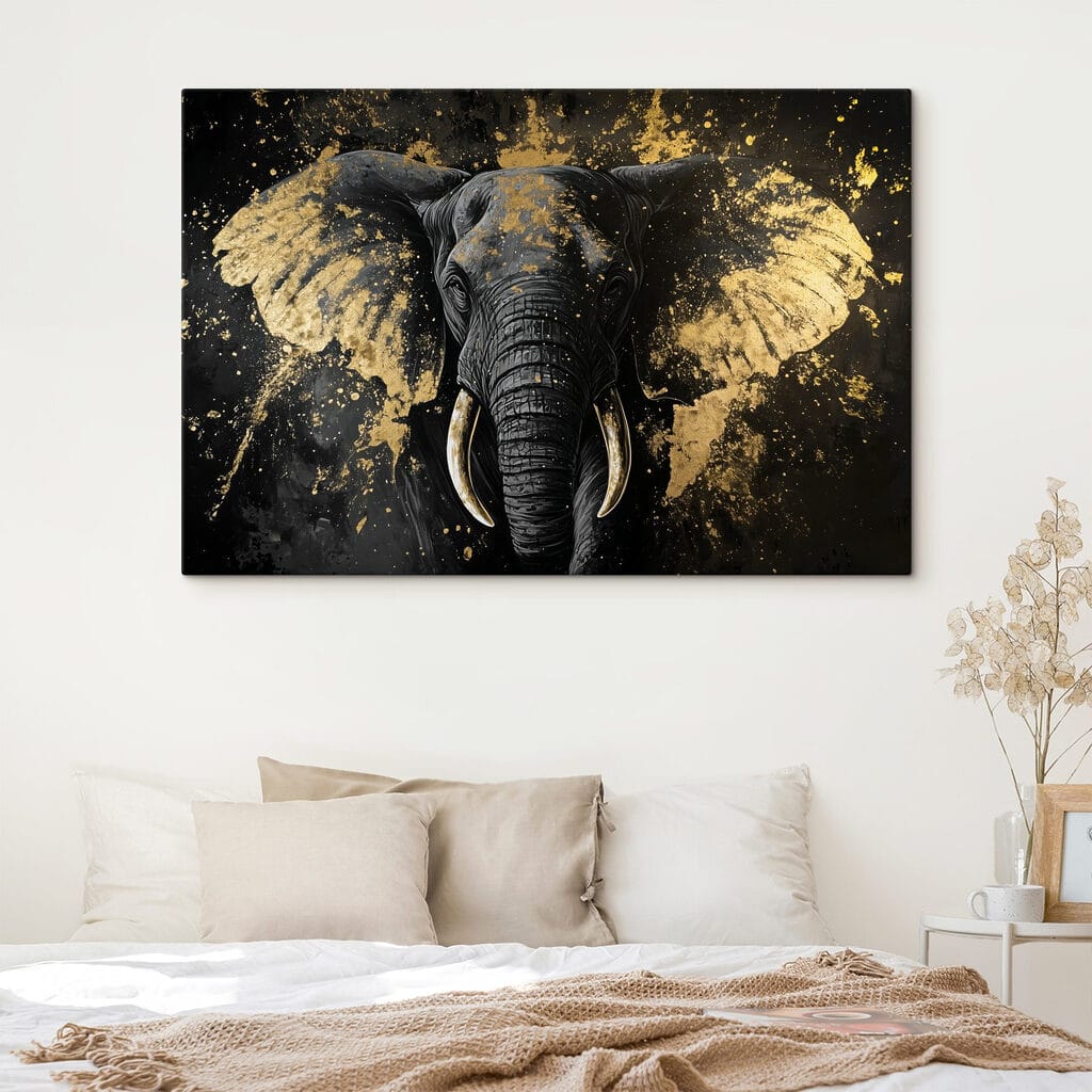 Olifant tussen gouden spatten — interieur 1