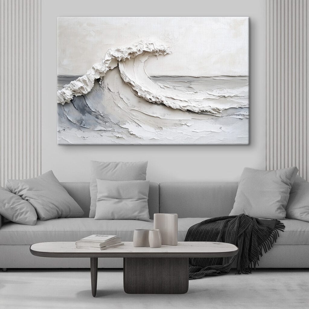 Witte golf op grijs — interieur 1