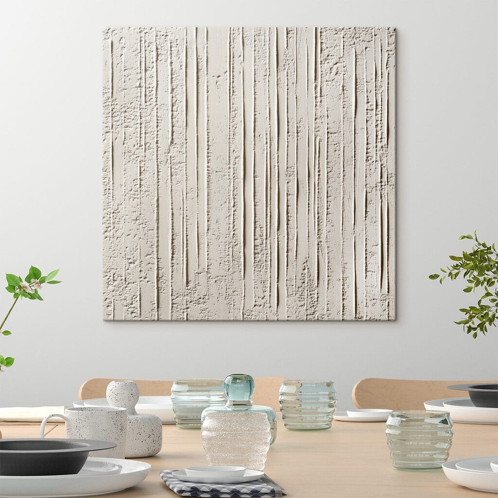 Verticale lijnen in roomwit — interieur 2