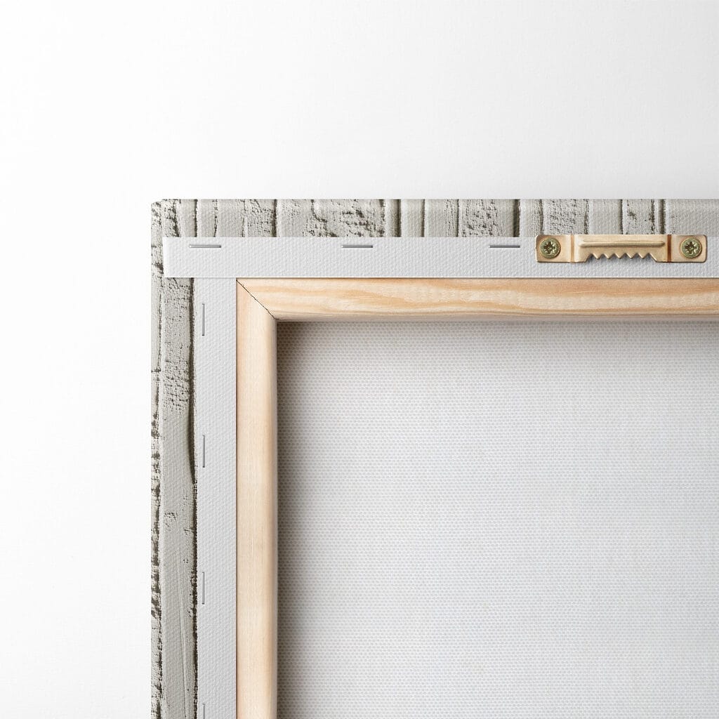 Verticale lijnen in roomwit — achterkant