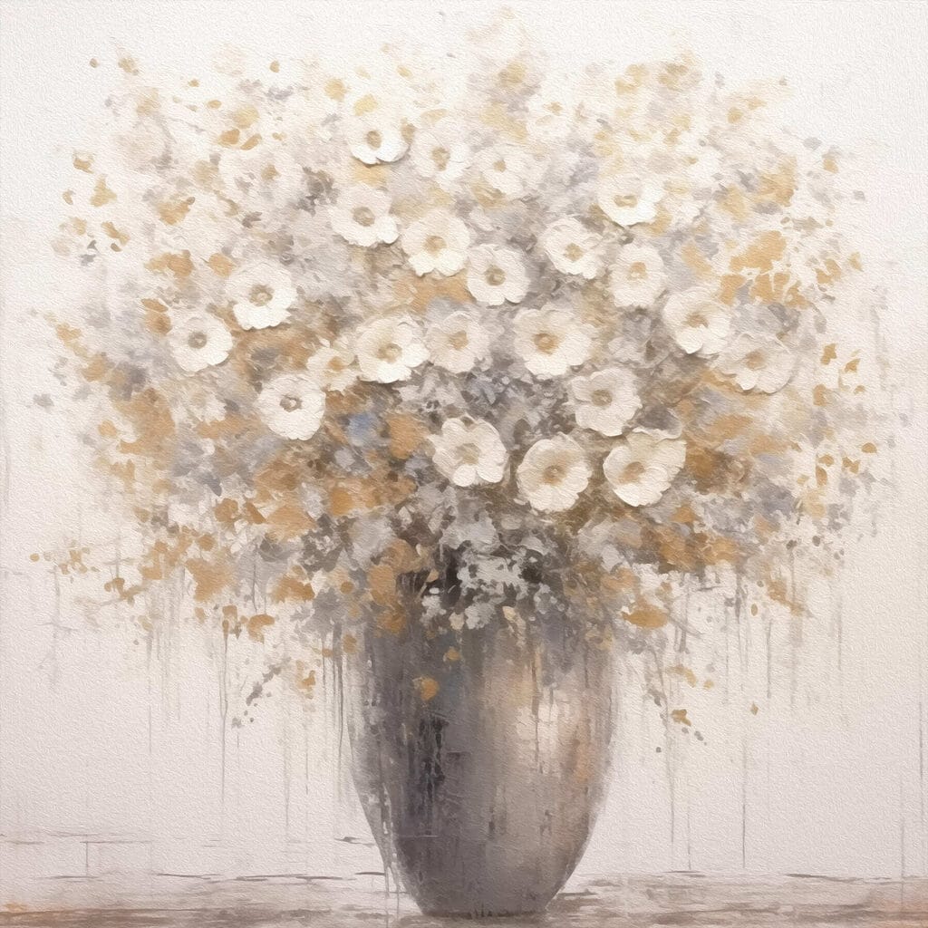 Kleine bloemen in grijs — volledig ontwerp
