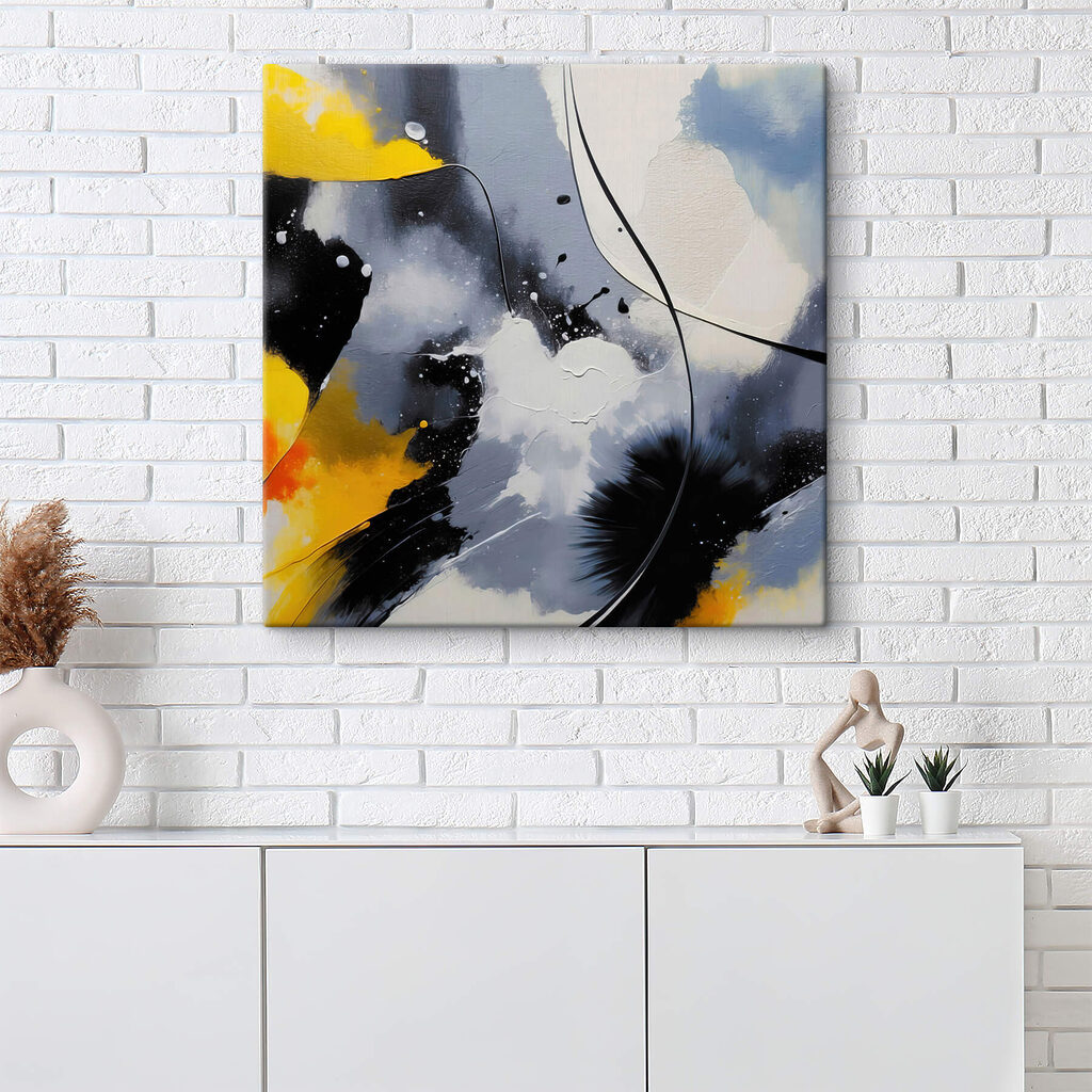 Geel tussen zwarte inktvlekken — interieur 2