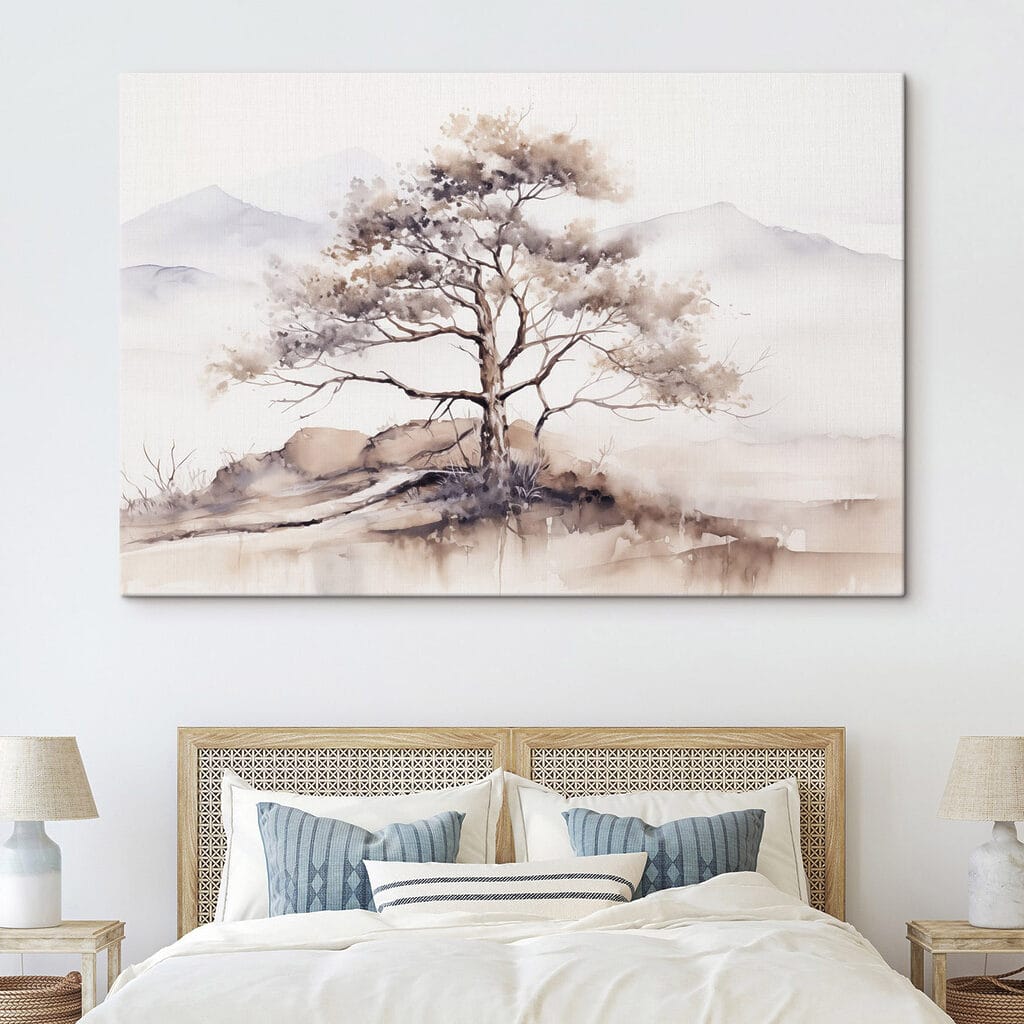 Boom in bleke bergnevel — interieur 1