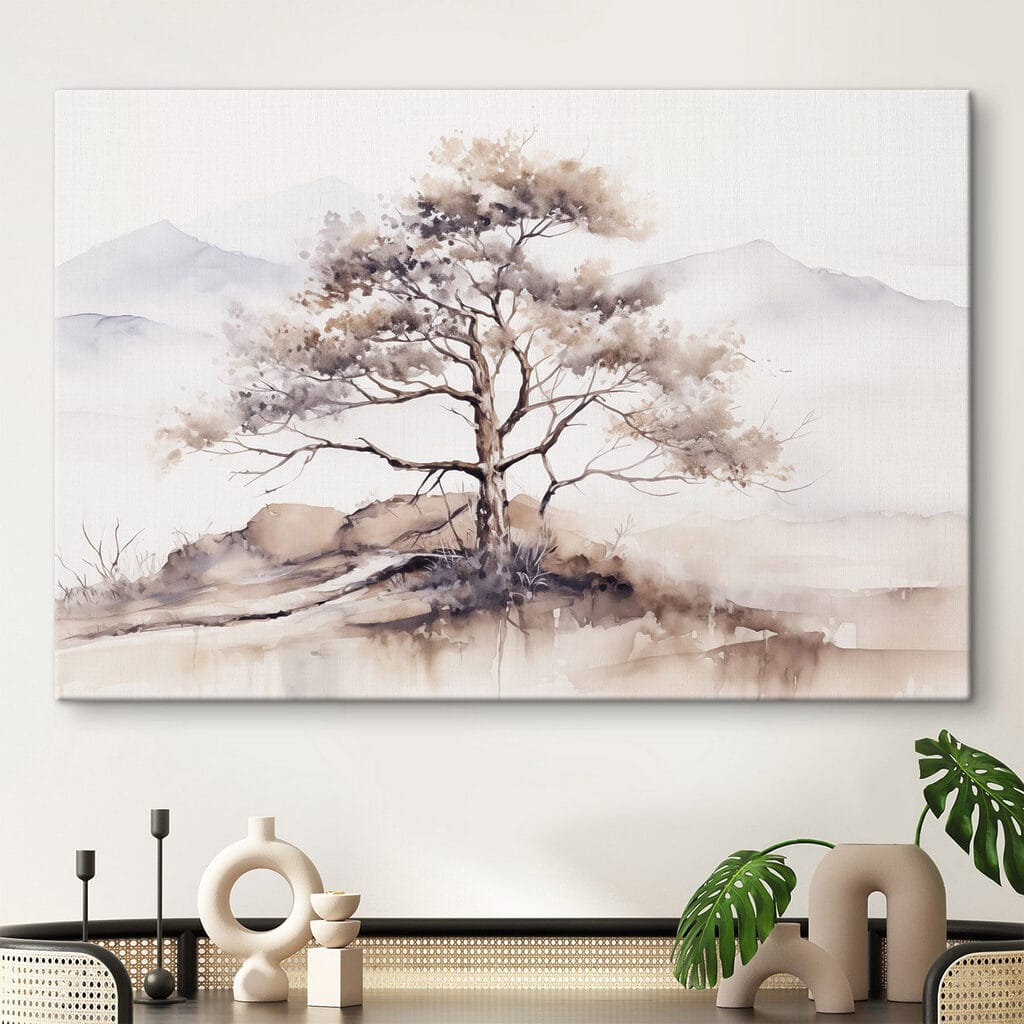 Boom in bleke bergnevel — interieur 2