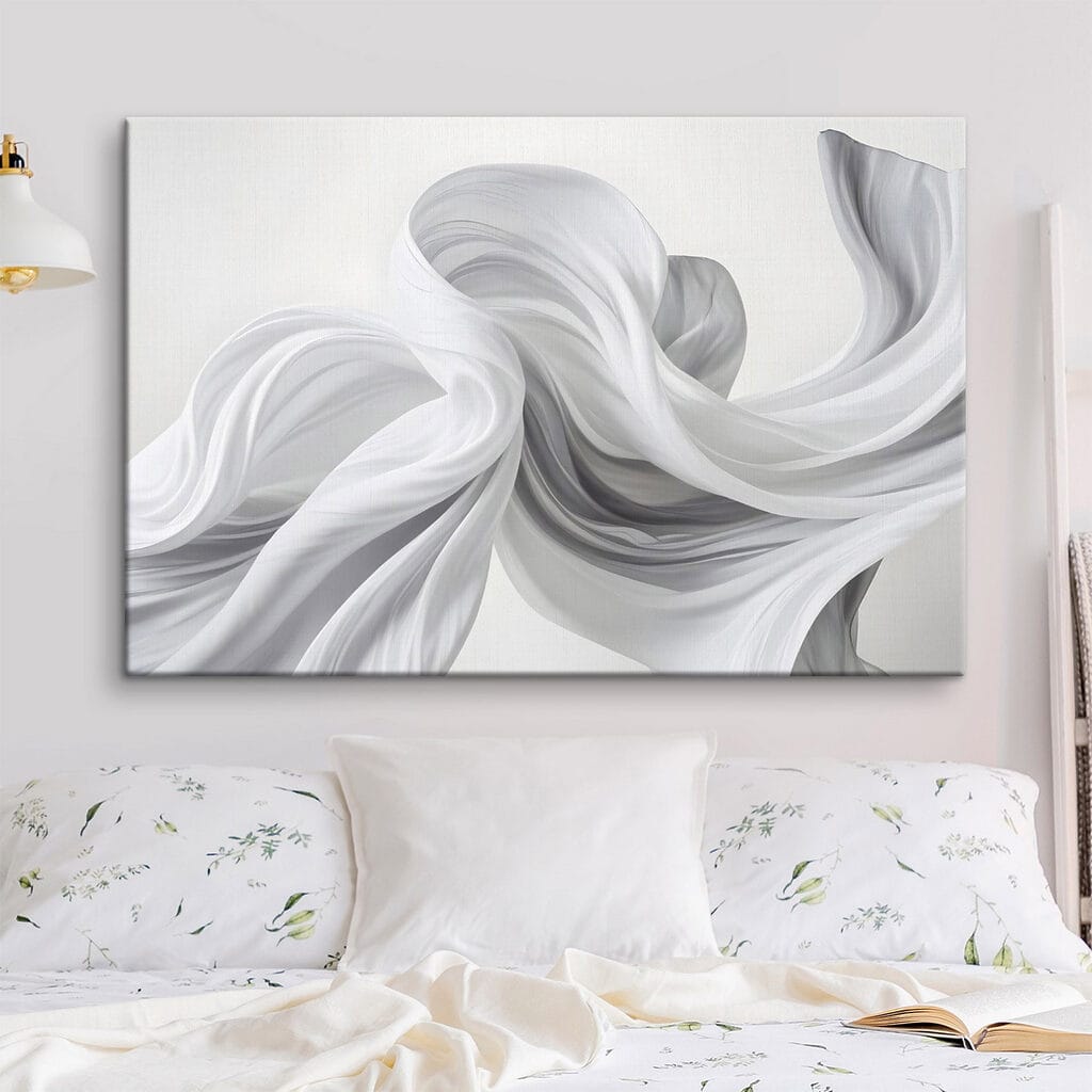 Witte linten in beweging — interieur 2