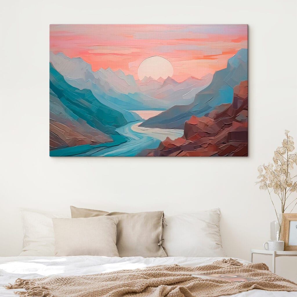 Rivierkloof onder roze zon — interieur 2