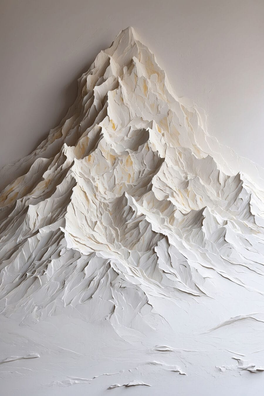 Witte berg met plooien — volledig ontwerp