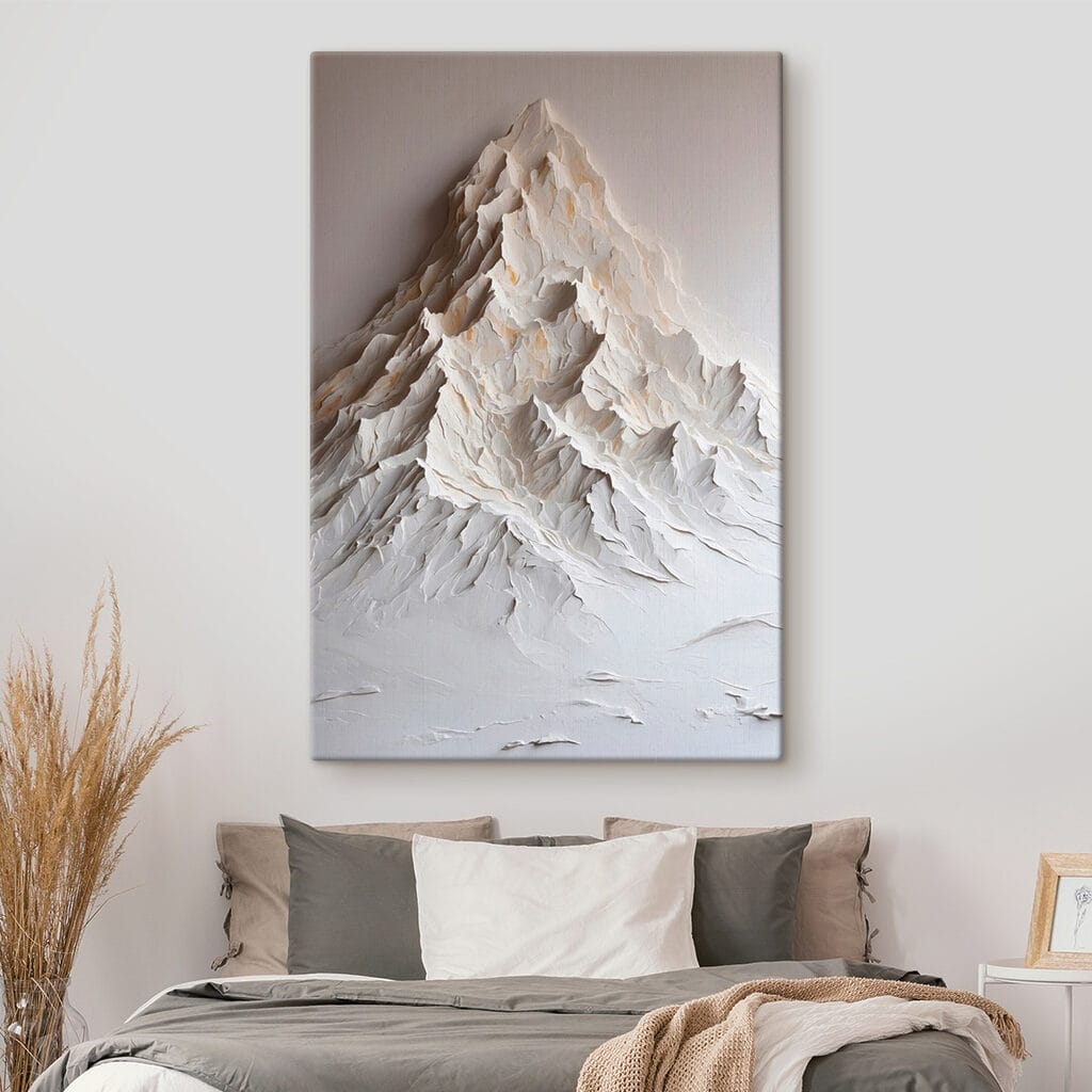 Witte berg met plooien — interieur 2
