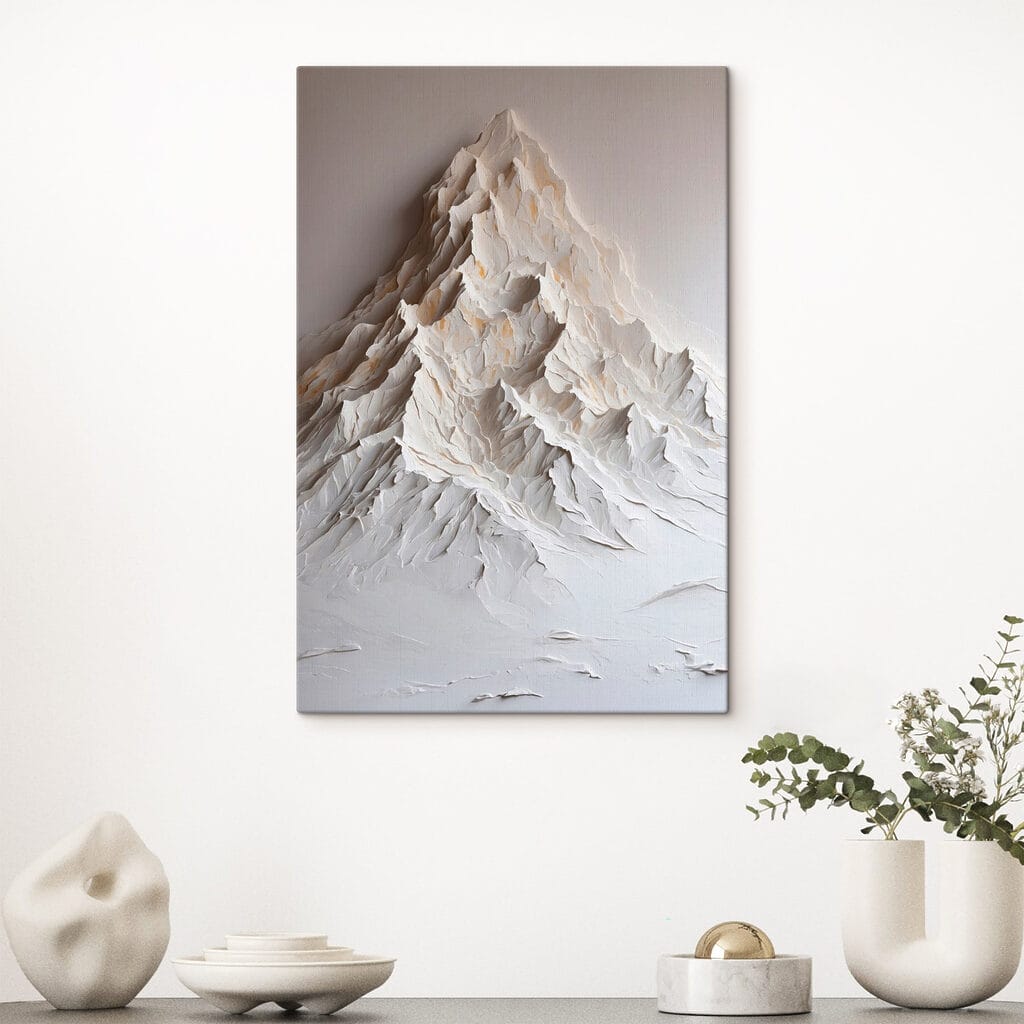 Witte berg met plooien — interieur 3