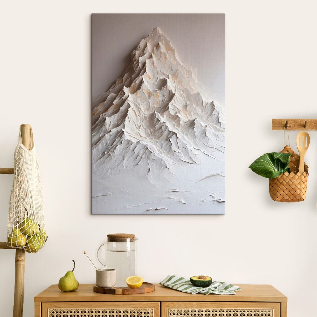 Witte berg met plooien — interieur 4
