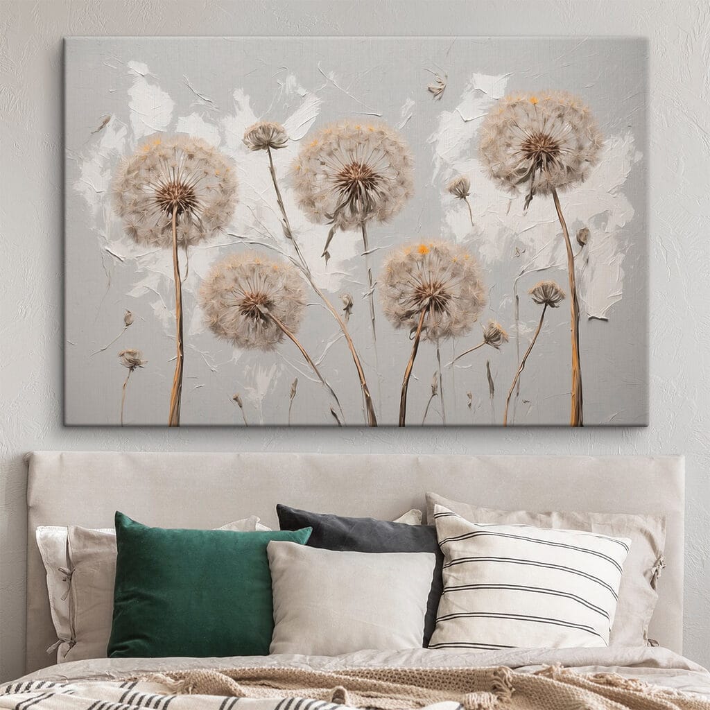 Pluisbollen boven slanke stelen — interieur 1