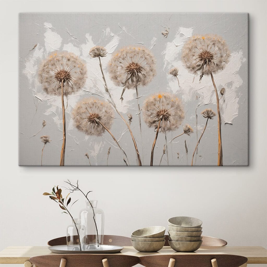Pluisbollen boven slanke stelen — interieur 4