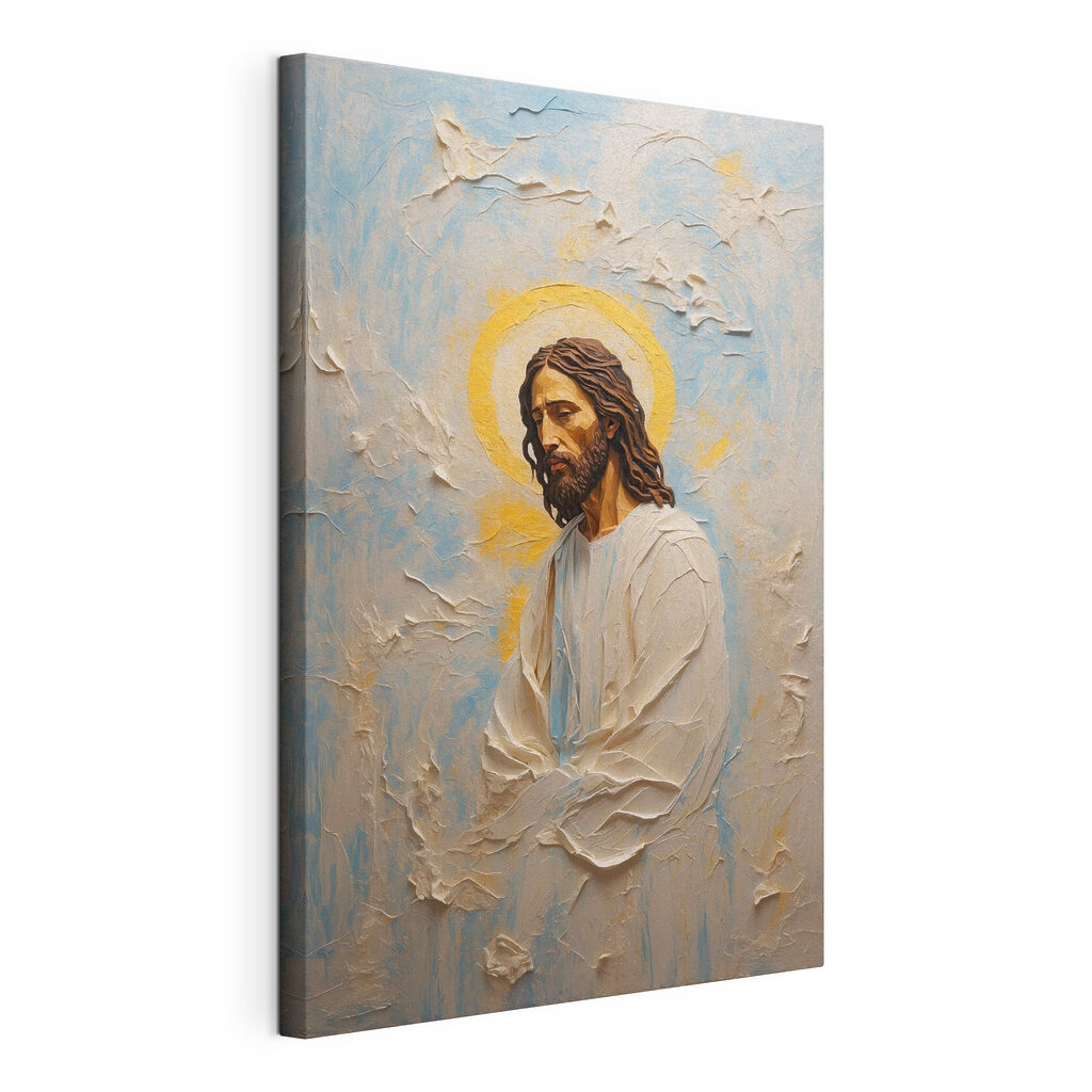 Jezus met gouden lichtkrans — productweergave