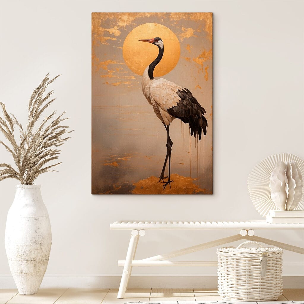 Kraanvogel voor gouden zon — interieur 1