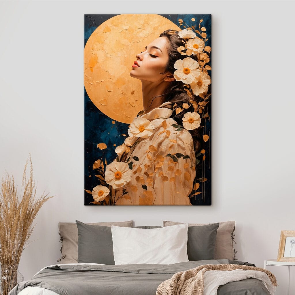 Bloemenvrouw bij volle maan — interieur 1