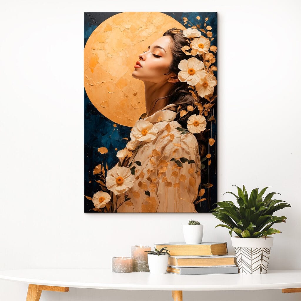 Bloemenvrouw bij volle maan — interieur 4