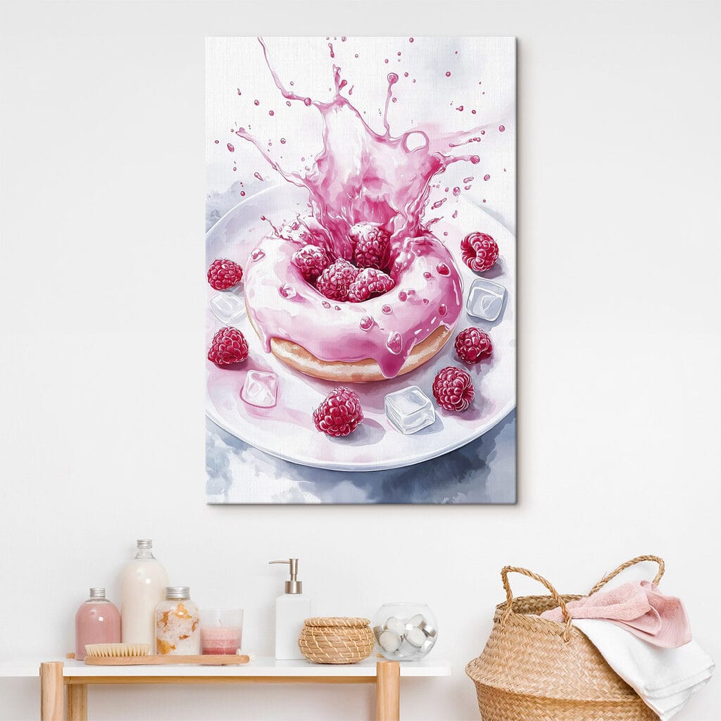Frambozendonut met roze plons — interieur 2