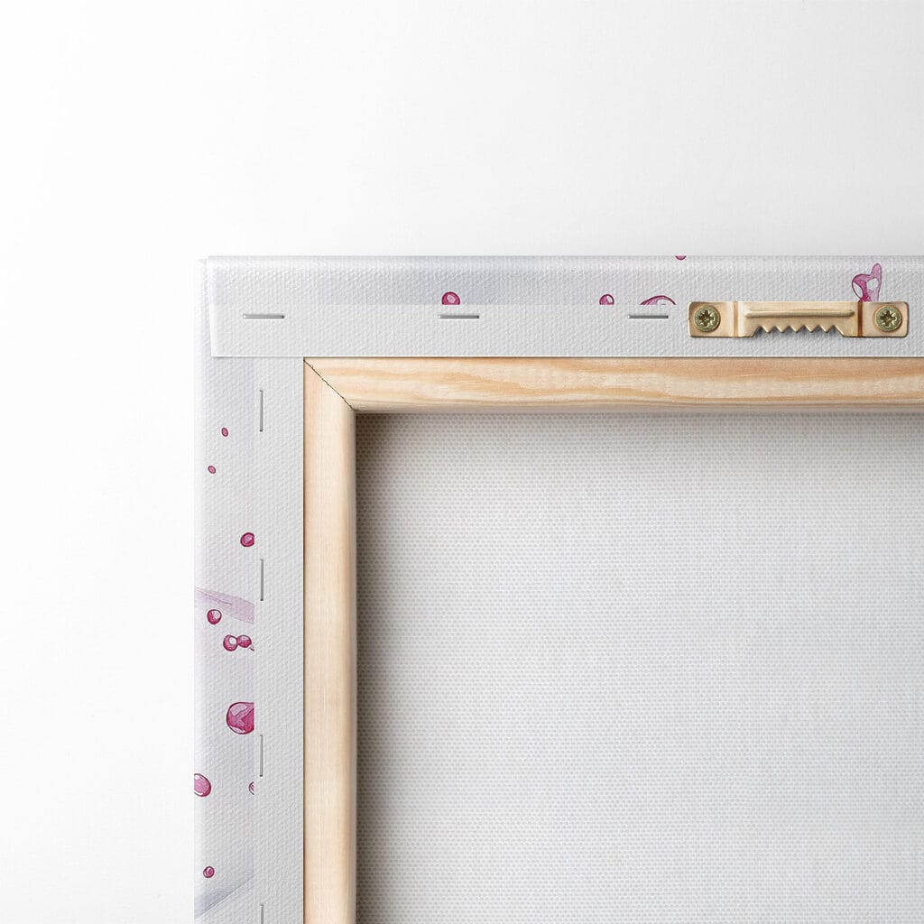Frambozendonut met roze plons — achterkant