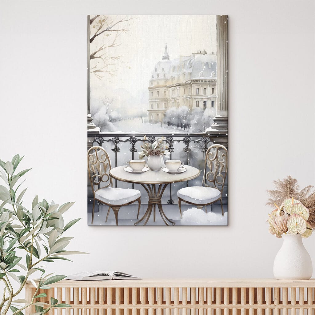 Sneeuwterras met Parijse gevels — interieur 1