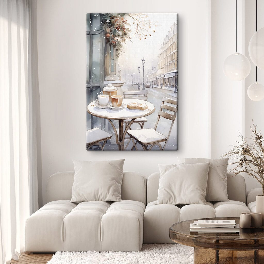 Gebak bij besneeuwde boulevard — interieur 2