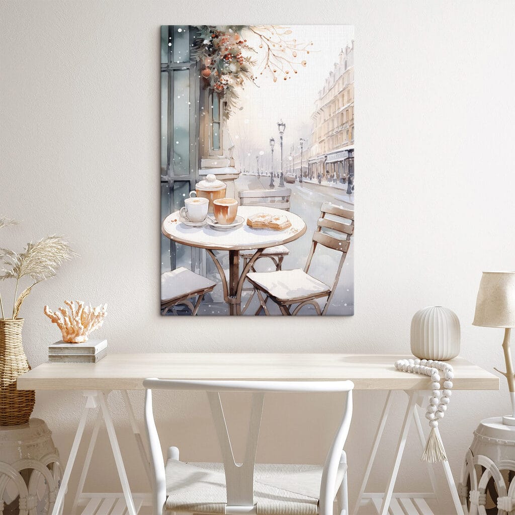 Gebak bij besneeuwde boulevard — interieur 1