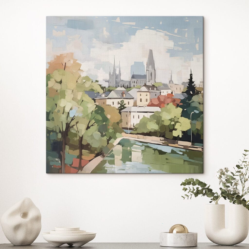 Stad aan groene rivier — interieur 2