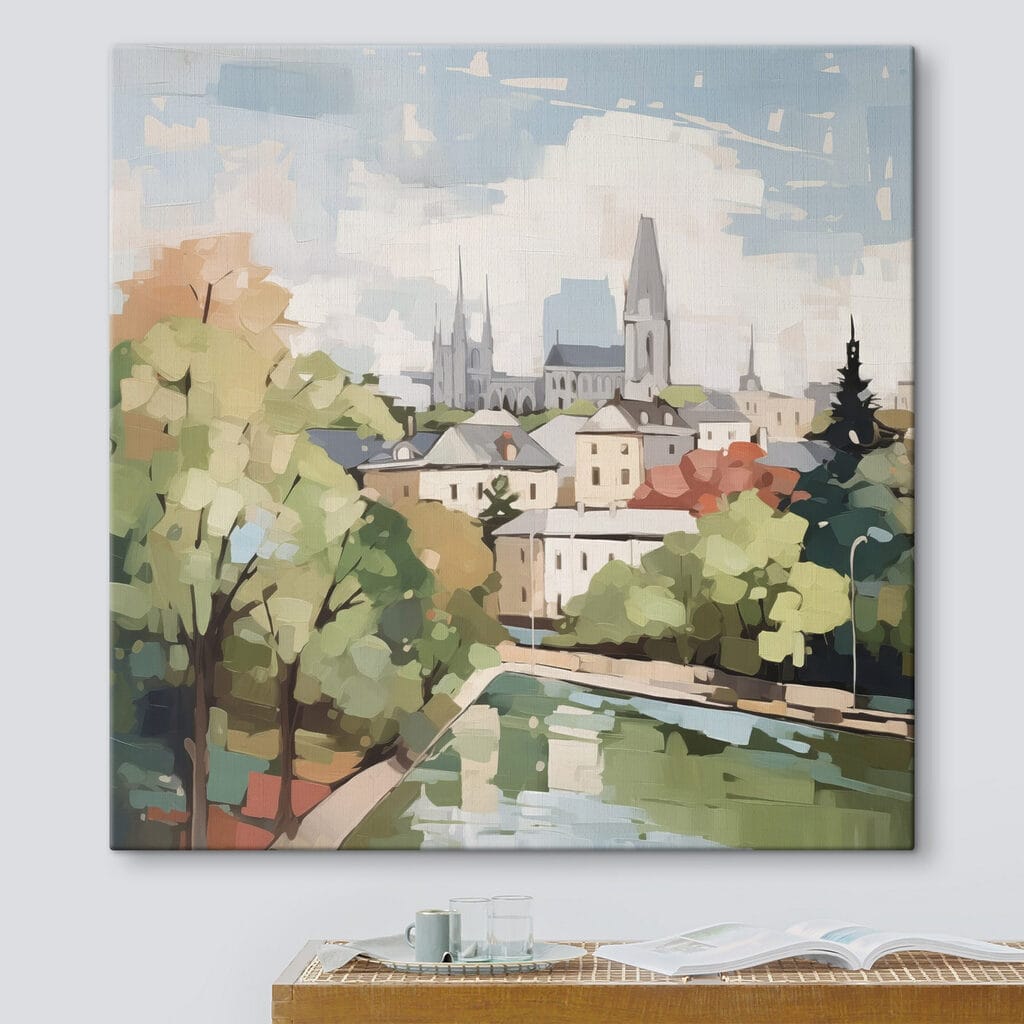 Stad aan groene rivier — interieur 1