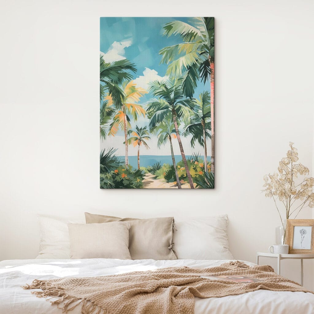 Palmen aan lichte kust — interieur 2