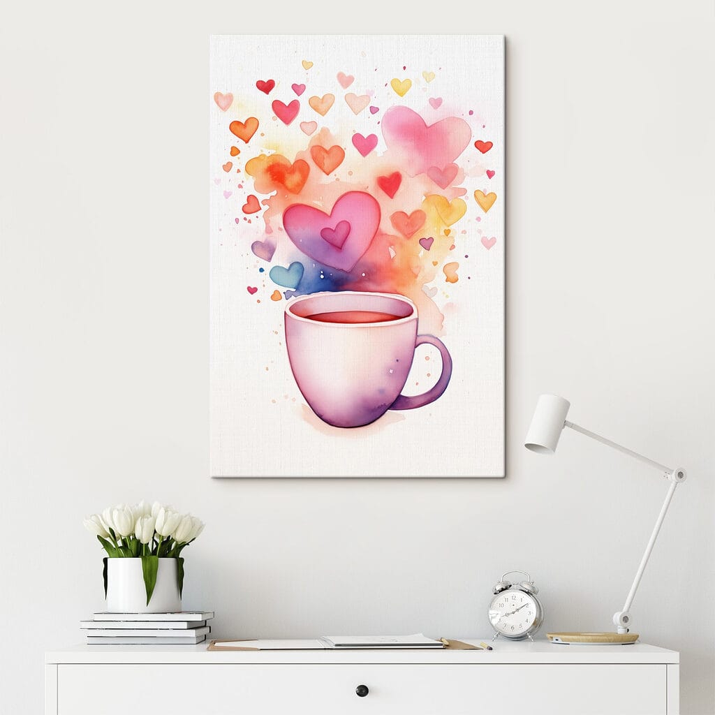 Hartjes boven roze kopje — interieur 2