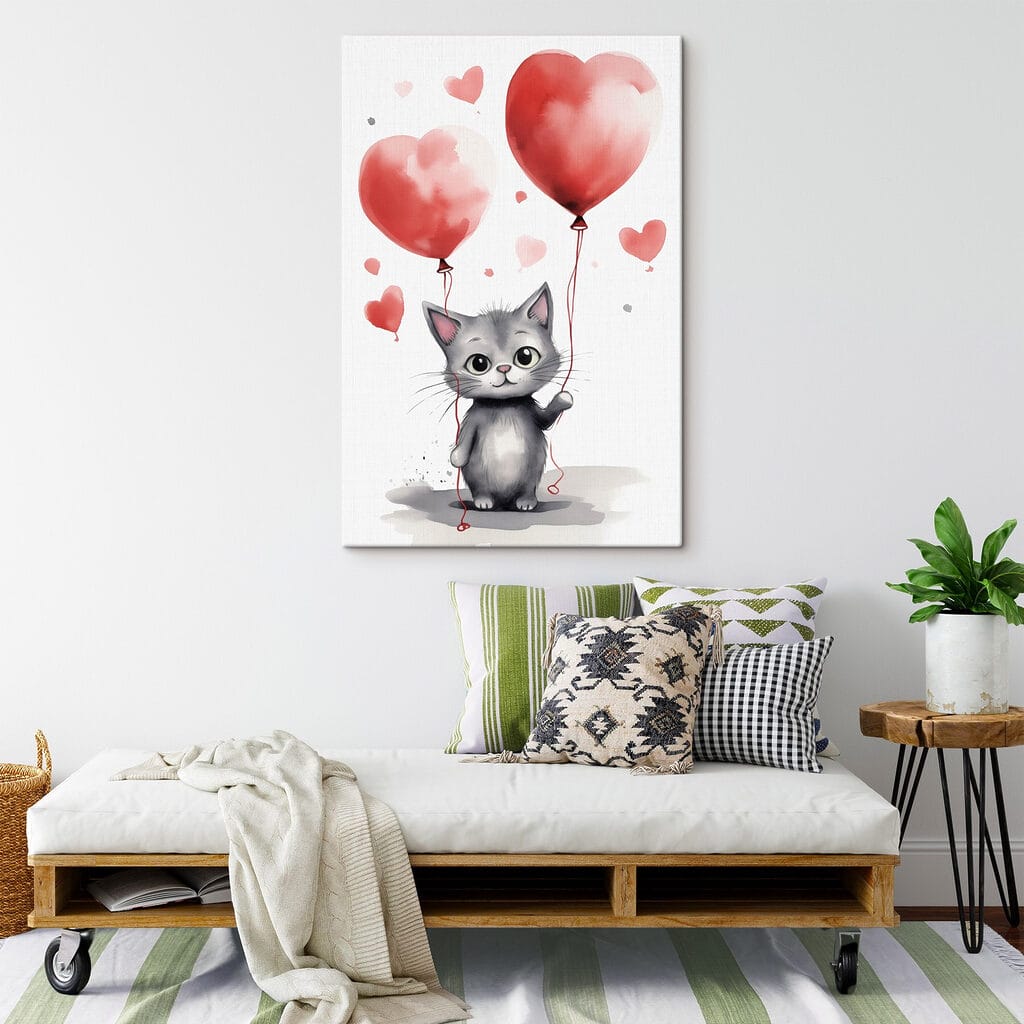 Katje met twee hartballonnen — interieur 2