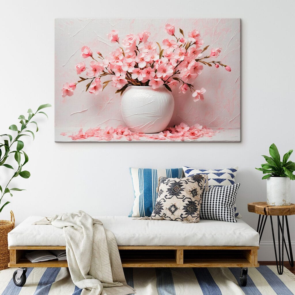 Bloesem in ronde vaas — interieur 4