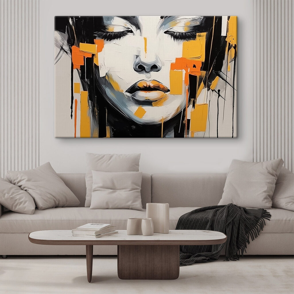 Gesloten ogen, oranje vlakken — interieur 2