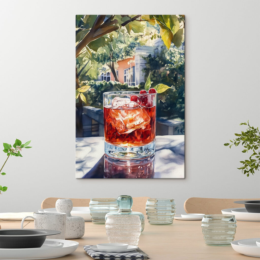 Donkere cocktail in tuinschaduw — interieur 2