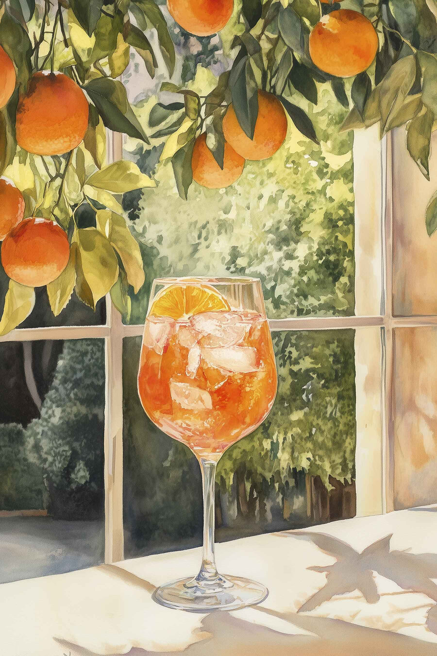 Spritz onder sinaasappeltakken — volledig ontwerp